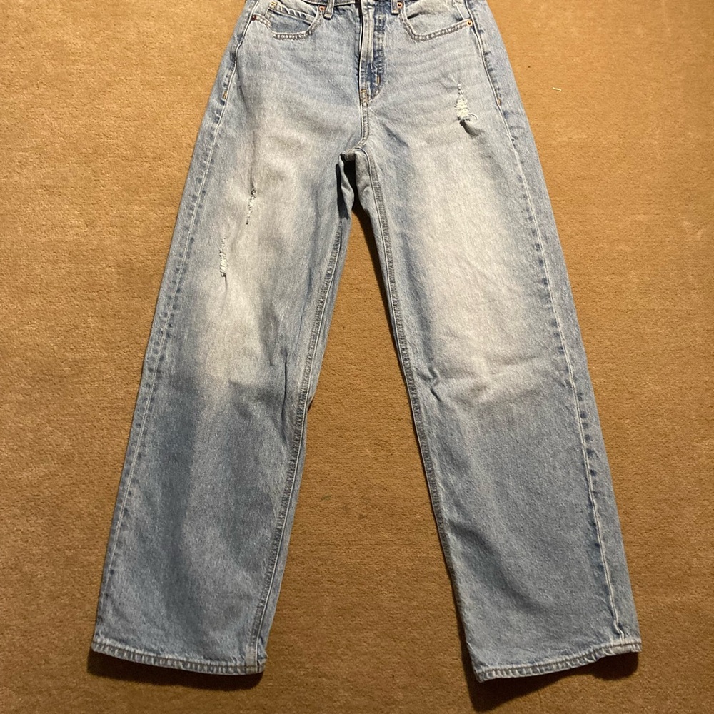 Light Blue Wide-Leg Jeans